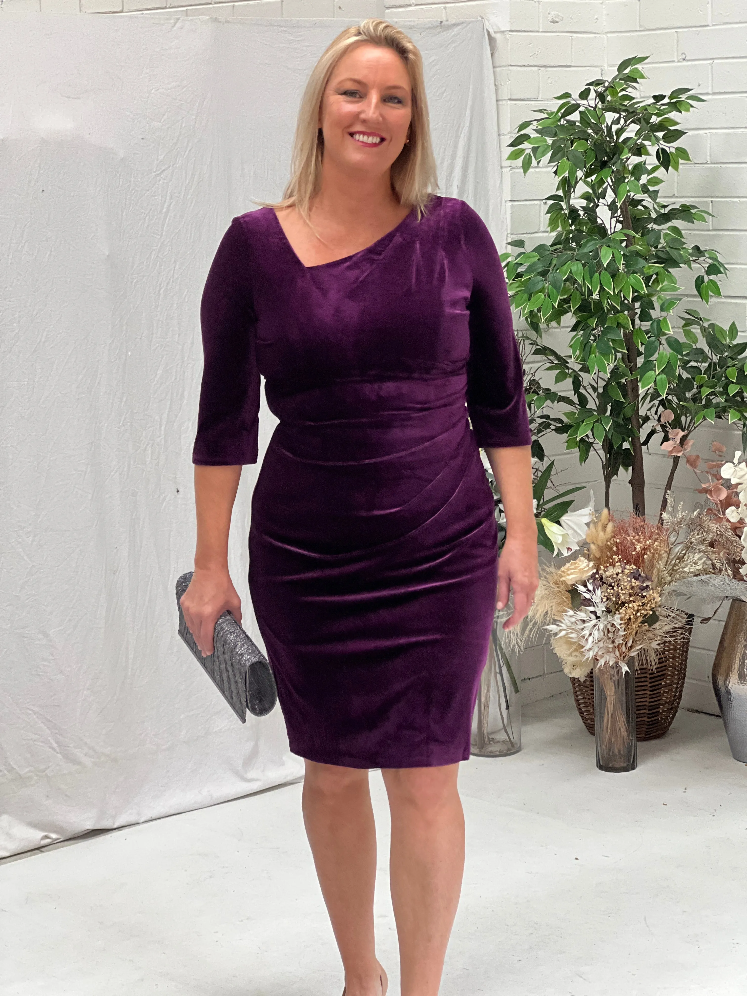 Icarus Purple Velvet Dress