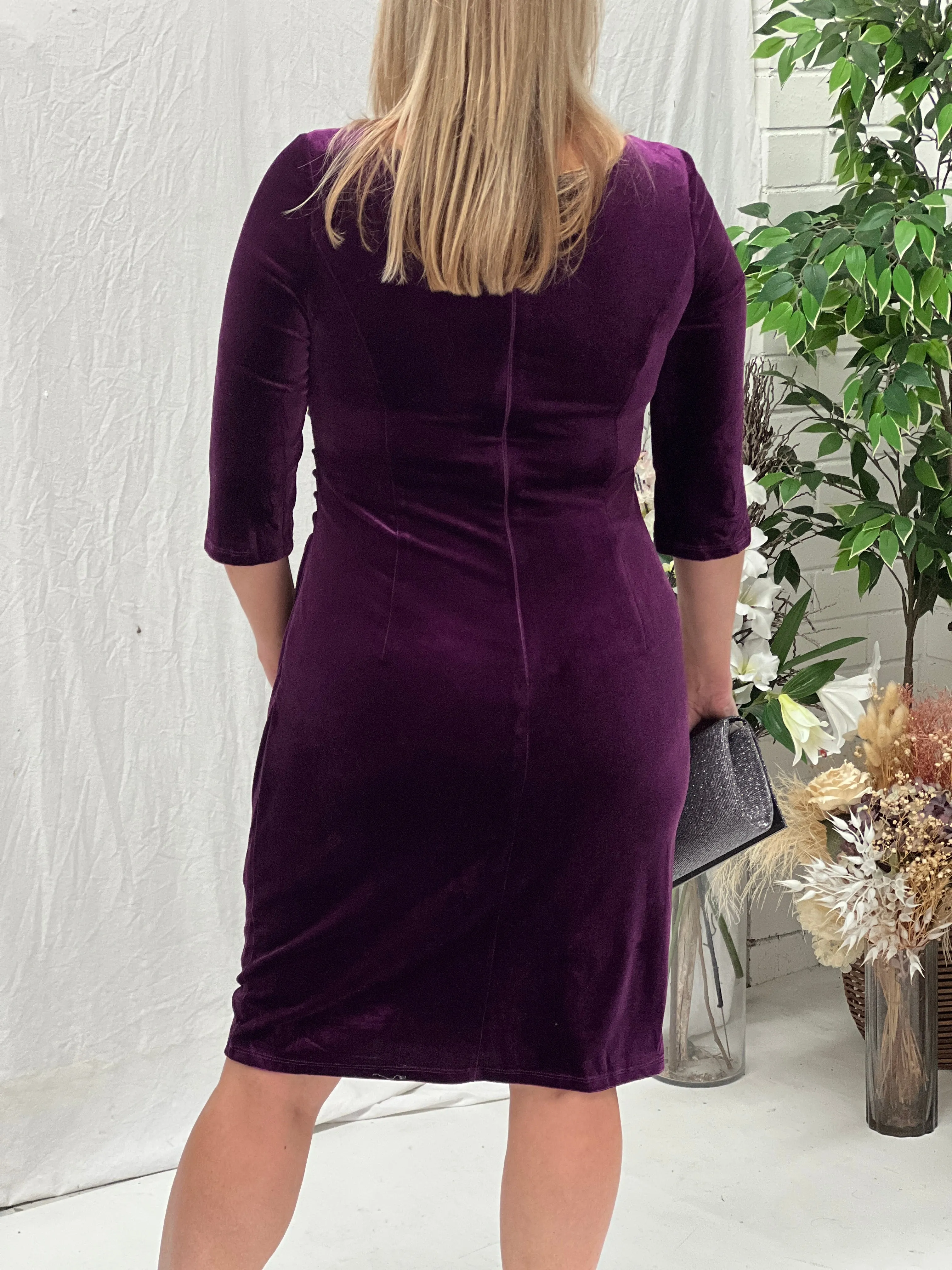 Icarus Purple Velvet Dress
