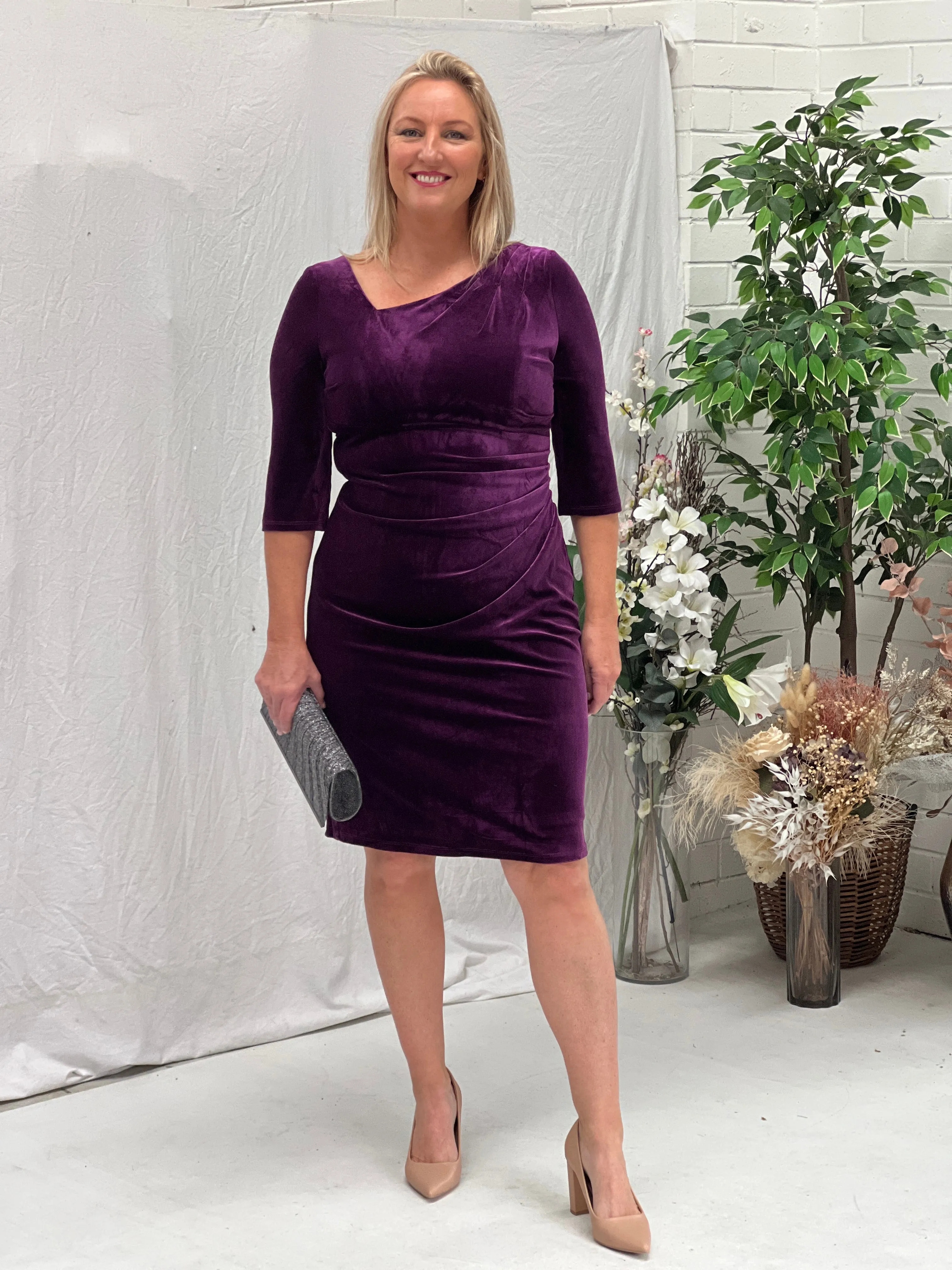 Icarus Purple Velvet Dress