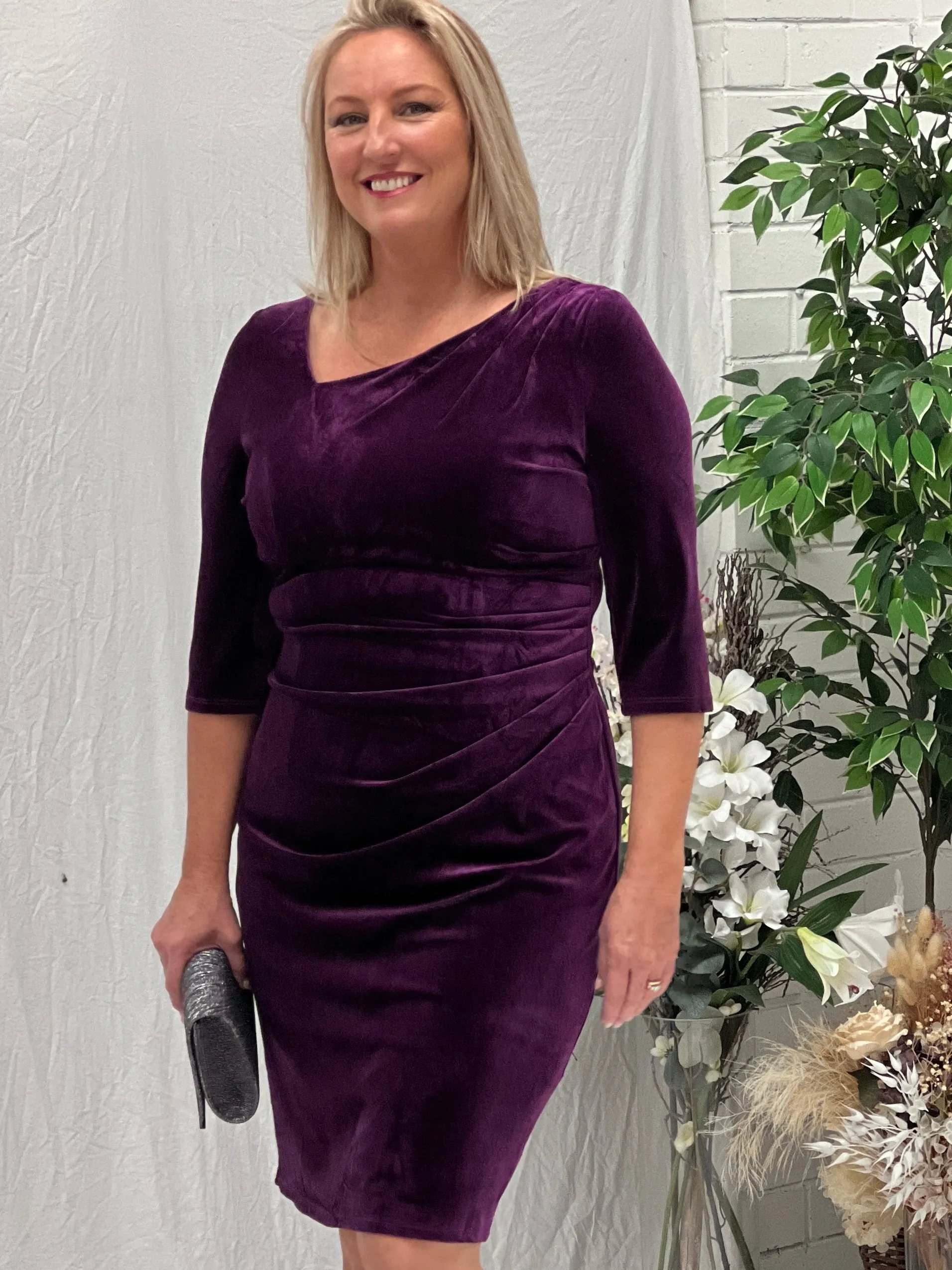 Icarus Purple Velvet Dress
