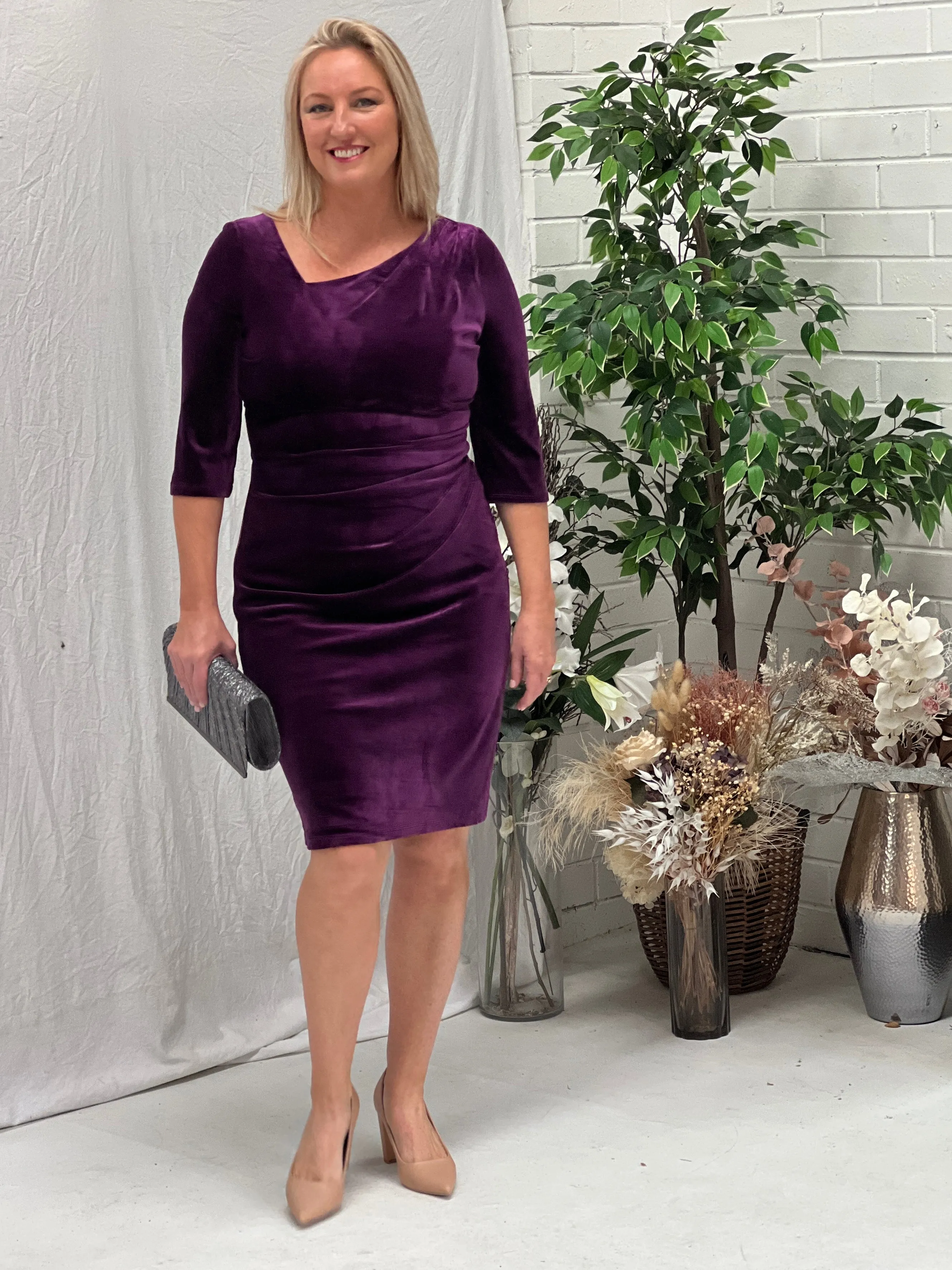 Icarus Purple Velvet Dress