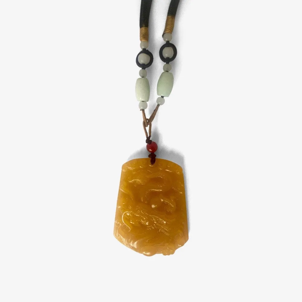 Imperial Yellow Jade Dragon – Amulet