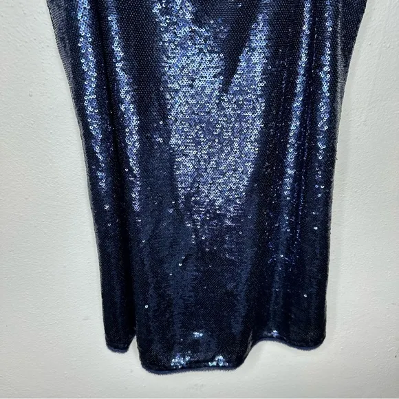 Intimately Free People Time to Shine Navy Blue Sequin Slip Dress Size Sm…