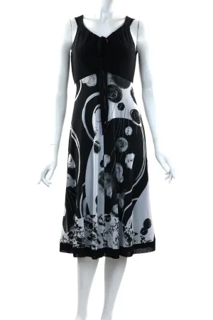 ITA Sleeveless Tied Neckline Knee-high Empire Waist Dress