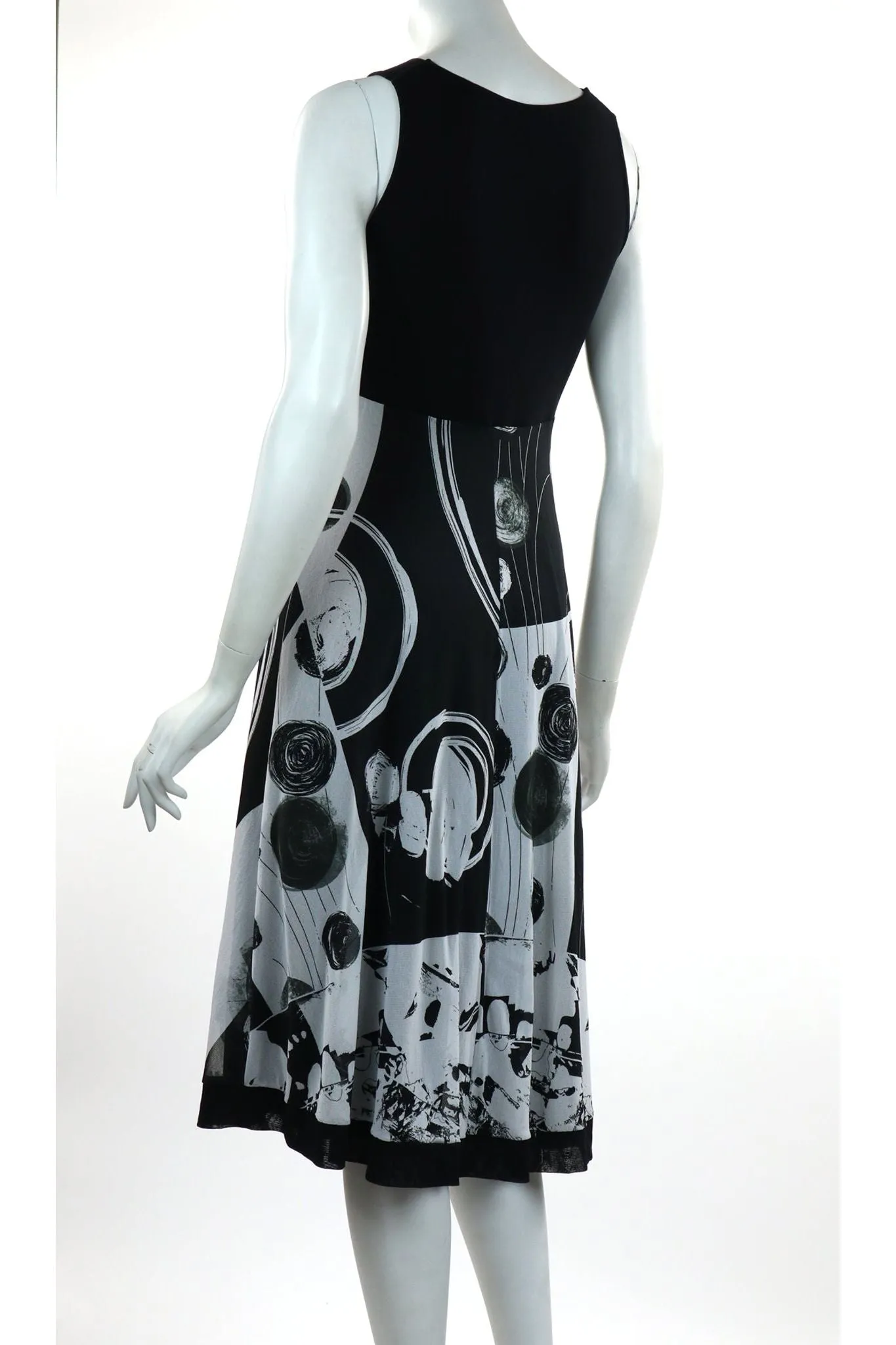 ITA Sleeveless Tied Neckline Knee-high Empire Waist Dress