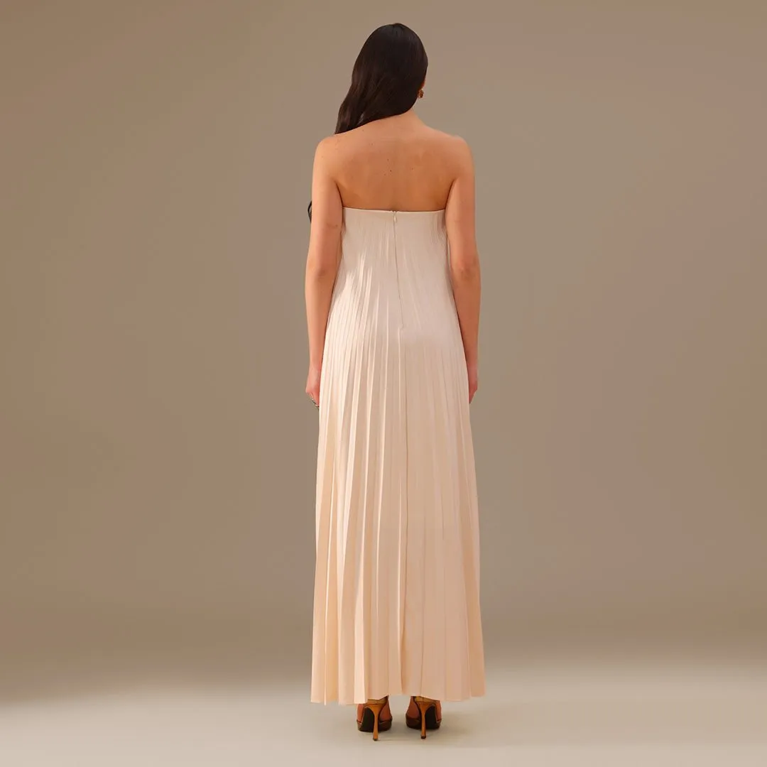 Ivory Off-Shoulder Aline Gown