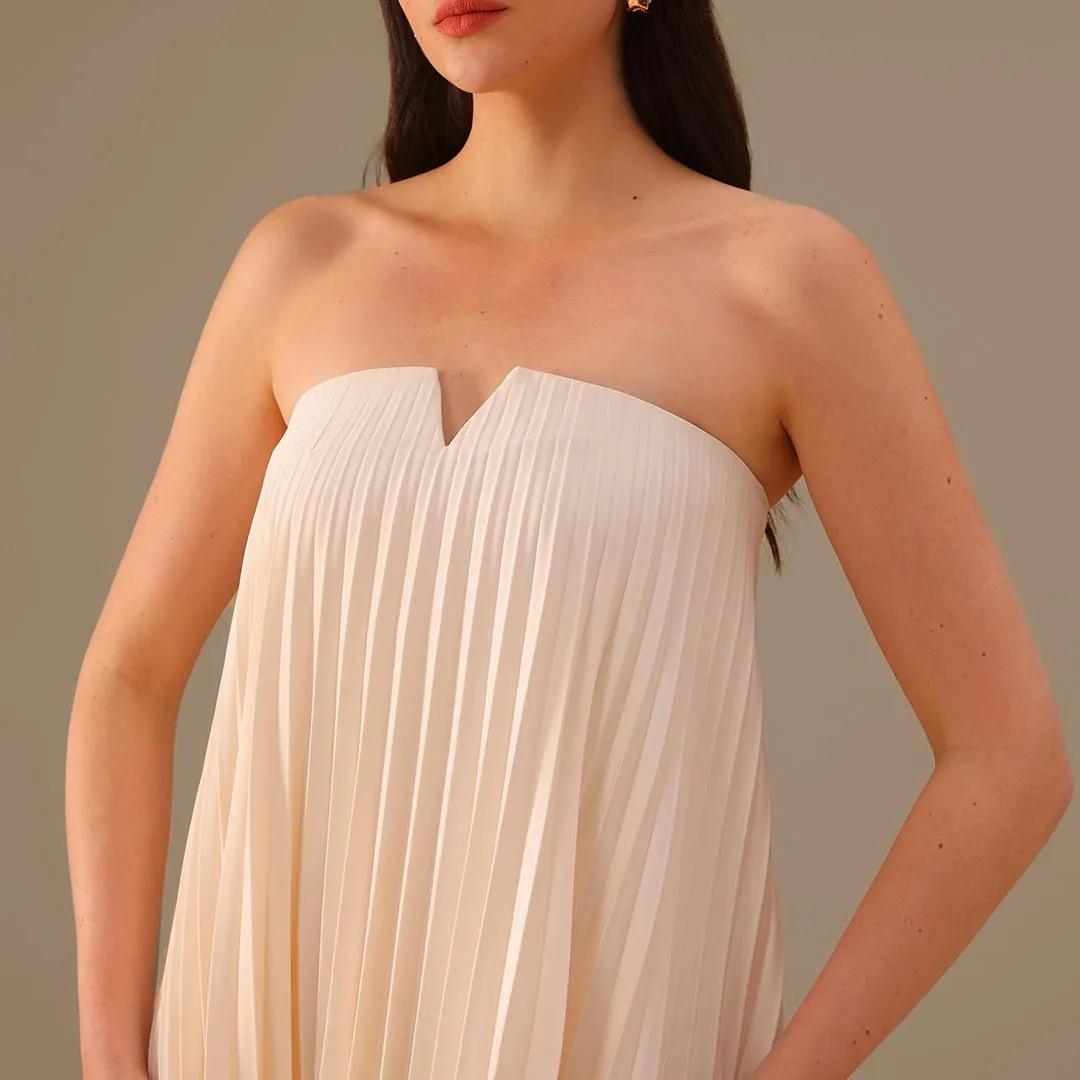 Ivory Off-Shoulder Aline Gown