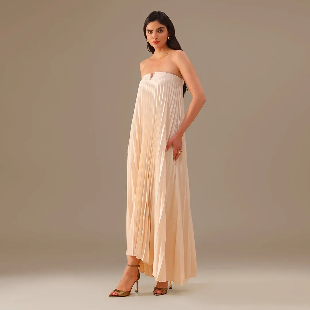 Ivory Off-Shoulder Aline Gown