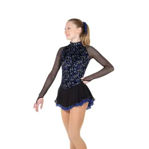 J28/23 Swirletta dress: Black/Blue