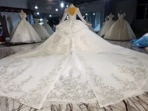 Jancember HTL2203 Princess Women Fashion Long Luxury Wedding Dresses With Sleeves