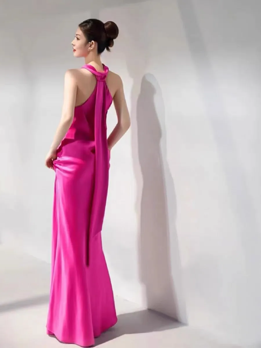 JazzHer Sexy Mermaid High Neckline Long Prom Dress Wedding Guest Dresses B  (PRE-ORDER)