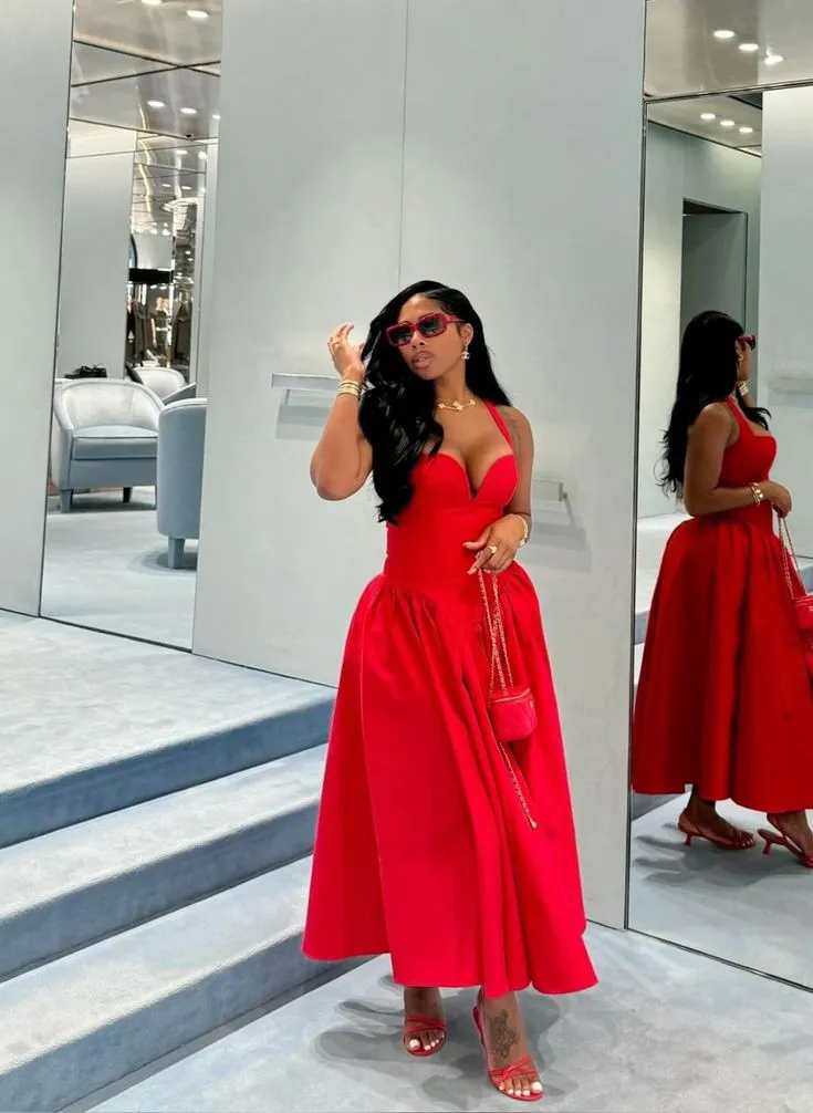 JazzHer Simple A line Straps Red Sleeveless Satin Prom Dress Formal Evening Dresses BD  (PRE-ORDER)