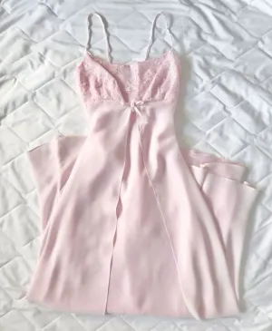 JazzHer Vintage A Line Spaghetti Straps s Pink Prom Dresses Evening Gowns With Lace (PRE-ORDER)