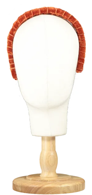 Jennifer Behr Orange Attica Headband - In Velvet One Size