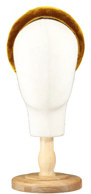 Jennifer Behr Yellow Thada Headband - Velvet One Size