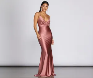 Jerry Cross Stylish Back Draped Gown