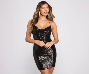 Jolene Sleeveless Stylish Sequin Mini Dress