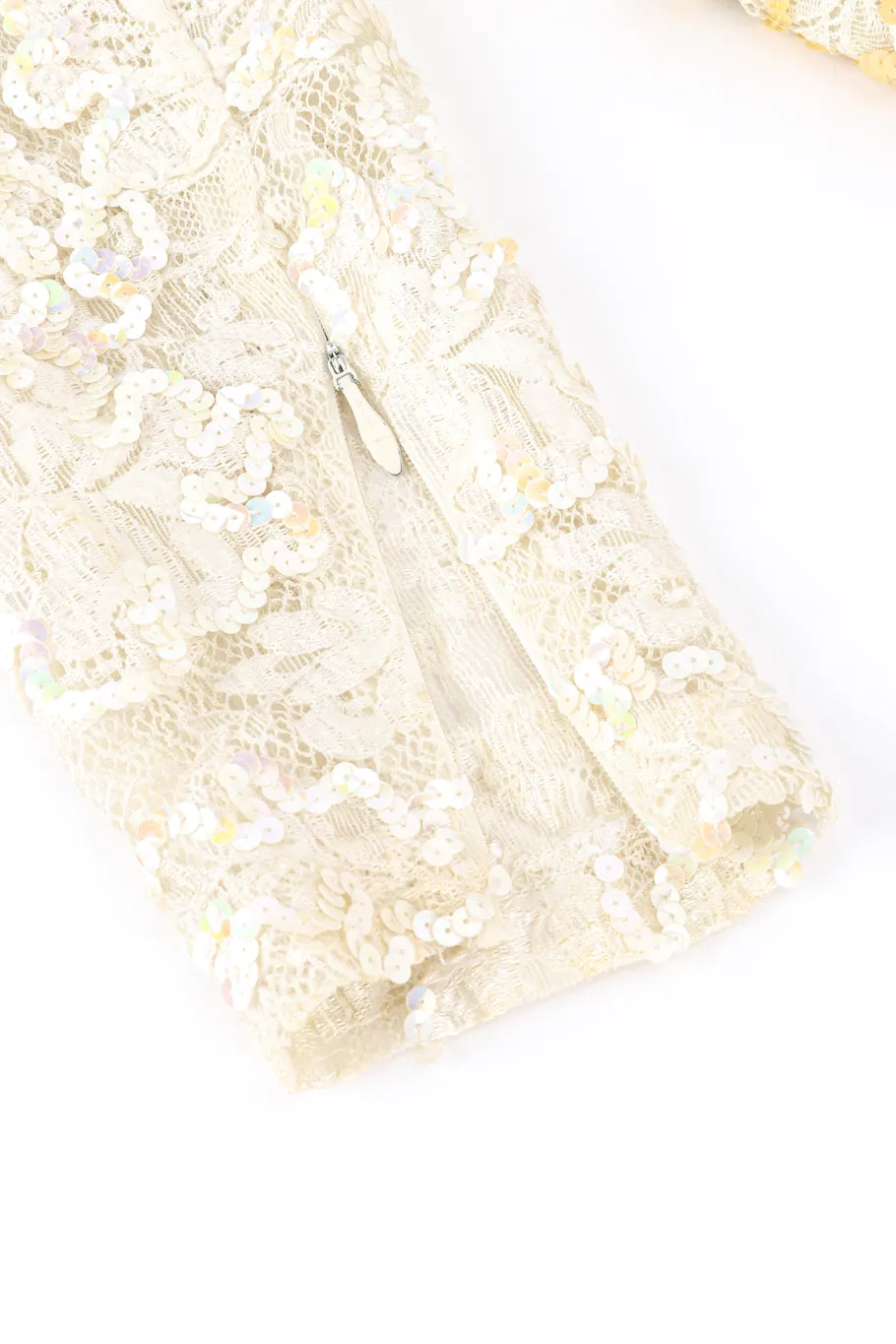 Lace Sequin Fringe Beaded Cocktail Dress