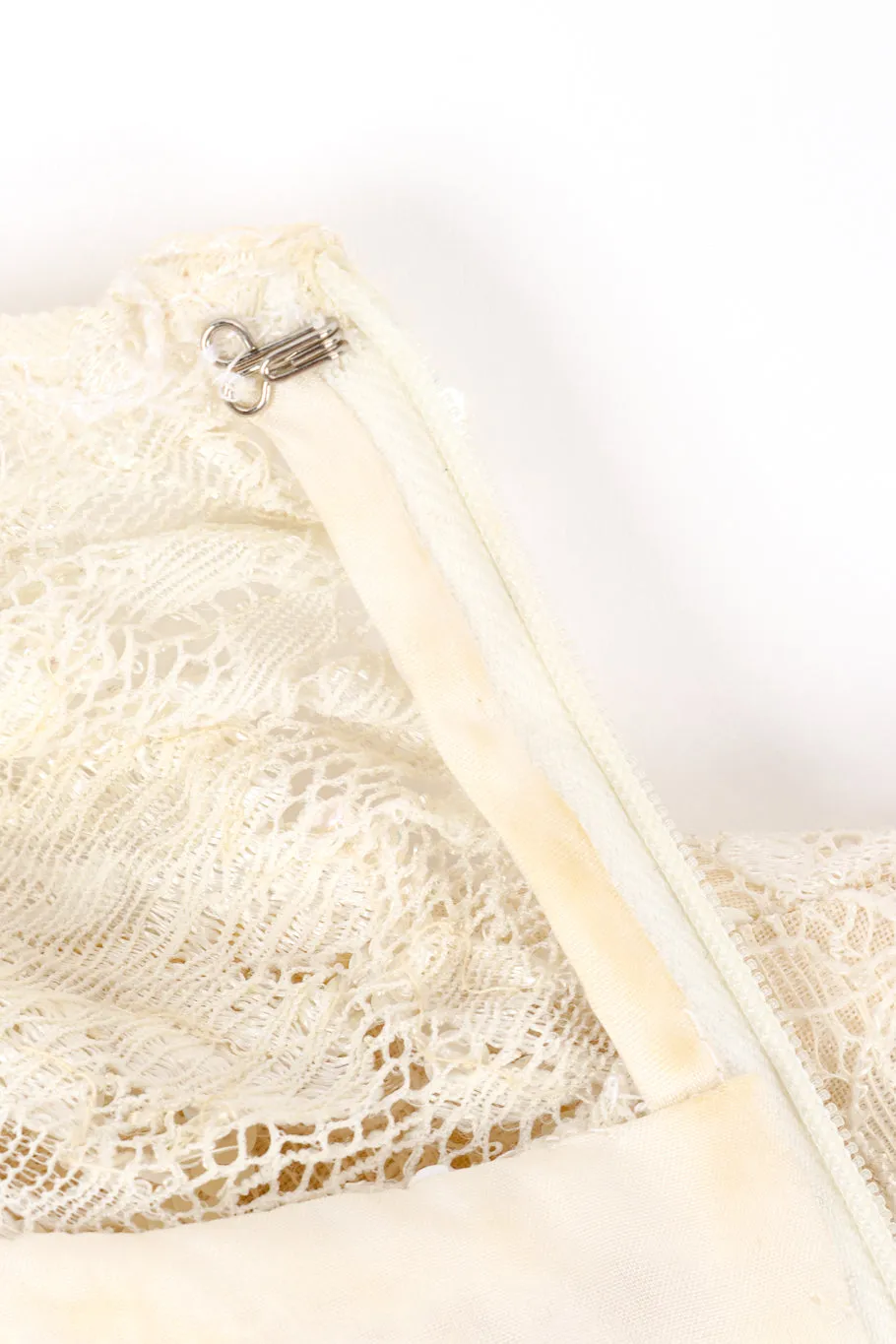 Lace Sequin Fringe Beaded Cocktail Dress