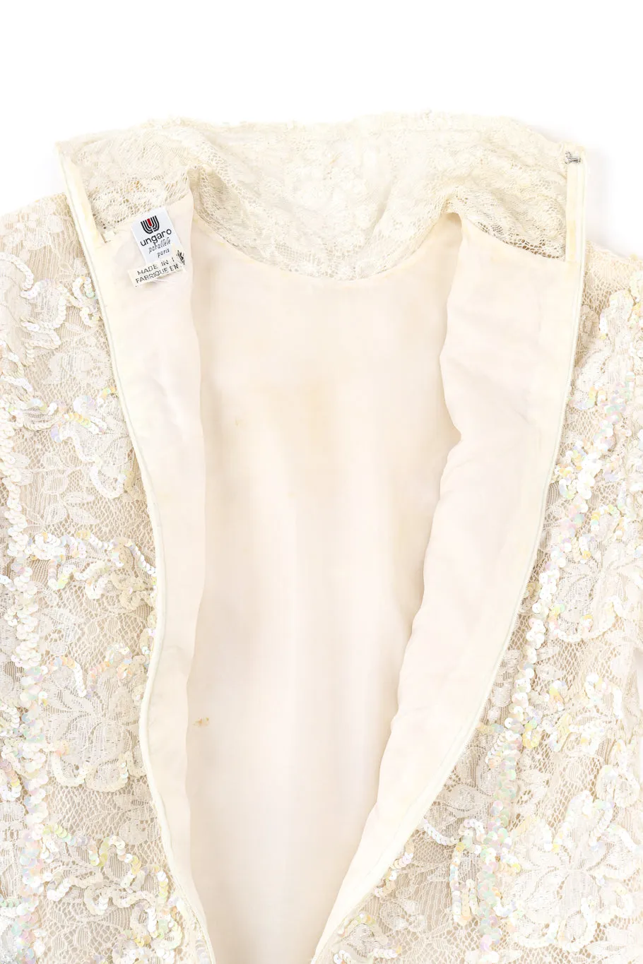 Lace Sequin Fringe Beaded Cocktail Dress