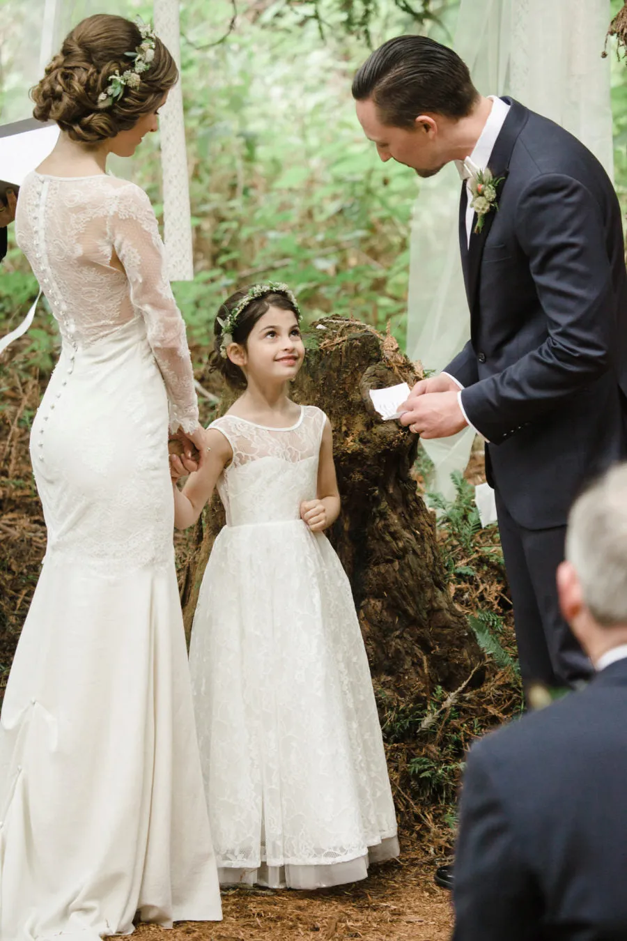 Lace Wedding Flower Girl Bridesmaid Party Dress Long