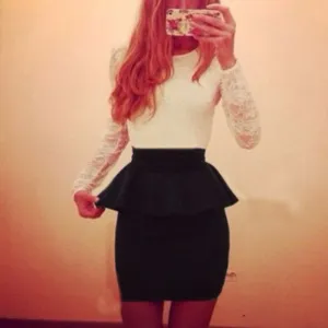 Lace Women Dress Fashion Long Sleeve Black& Sky Blue Elegant Dress Casually Bodycon
