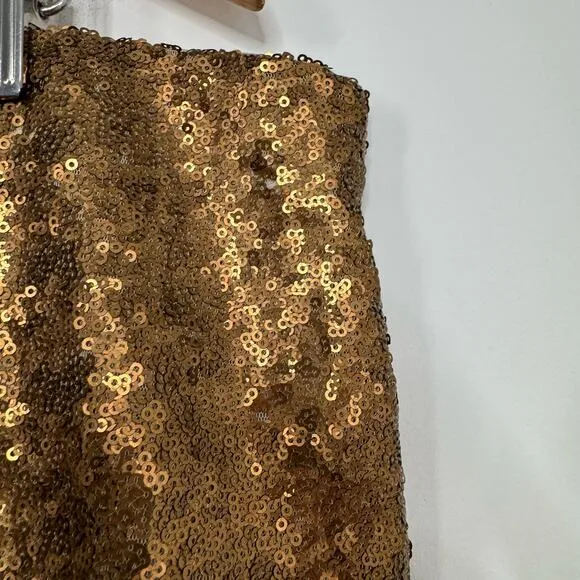 Lane Bryant Womens Sequin Maxi Skirt Size 22 Gold Mermaid Metallic Dressy NWT