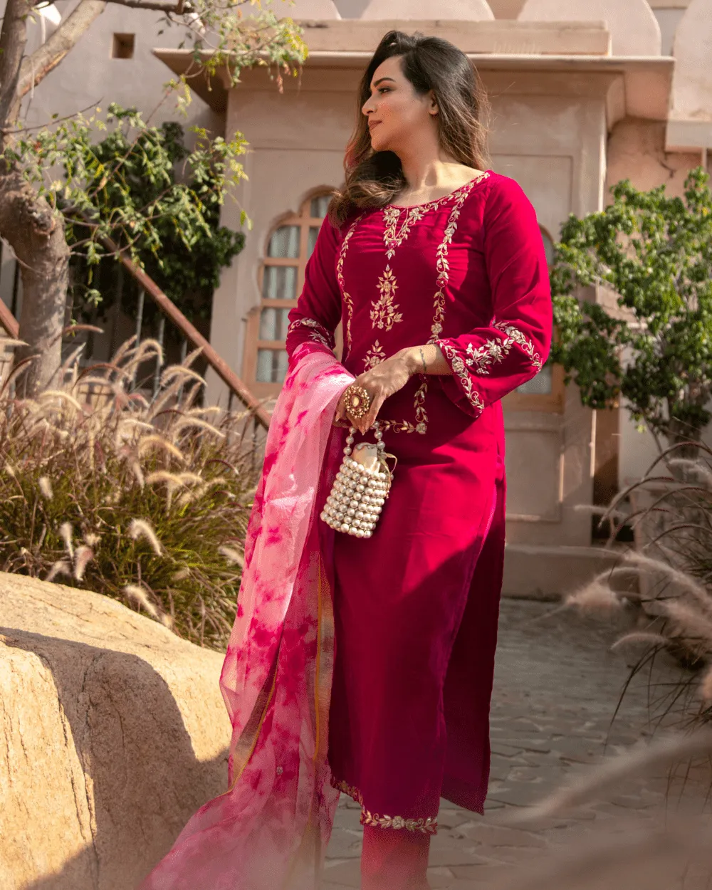 Lemon Tart Unstitched Velvet Embroidered Kurti WLUFVEL15