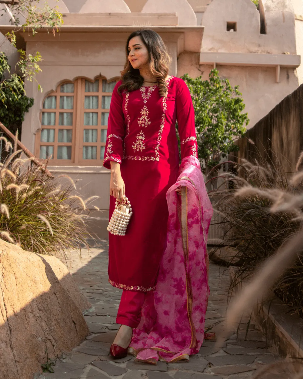 Lemon Tart Unstitched Velvet Embroidered Kurti WLUFVEL15