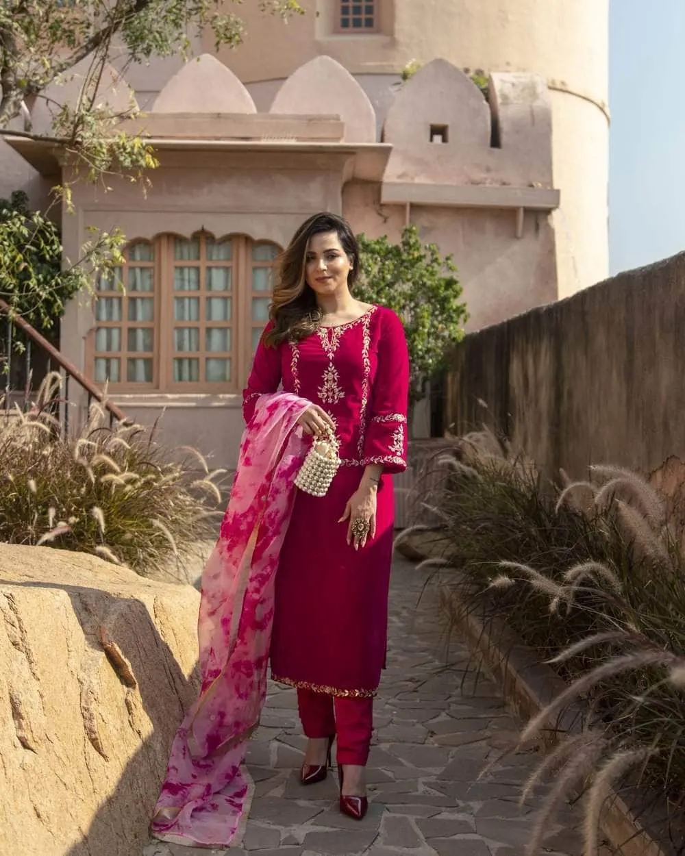 Lemon Tart Unstitched Velvet Embroidered Kurti WLUFVEL15