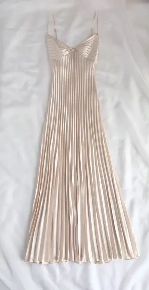 Light Pink Spaghetti Straps A-Line Satin Long Party Dress Simple Prom Dress, D700