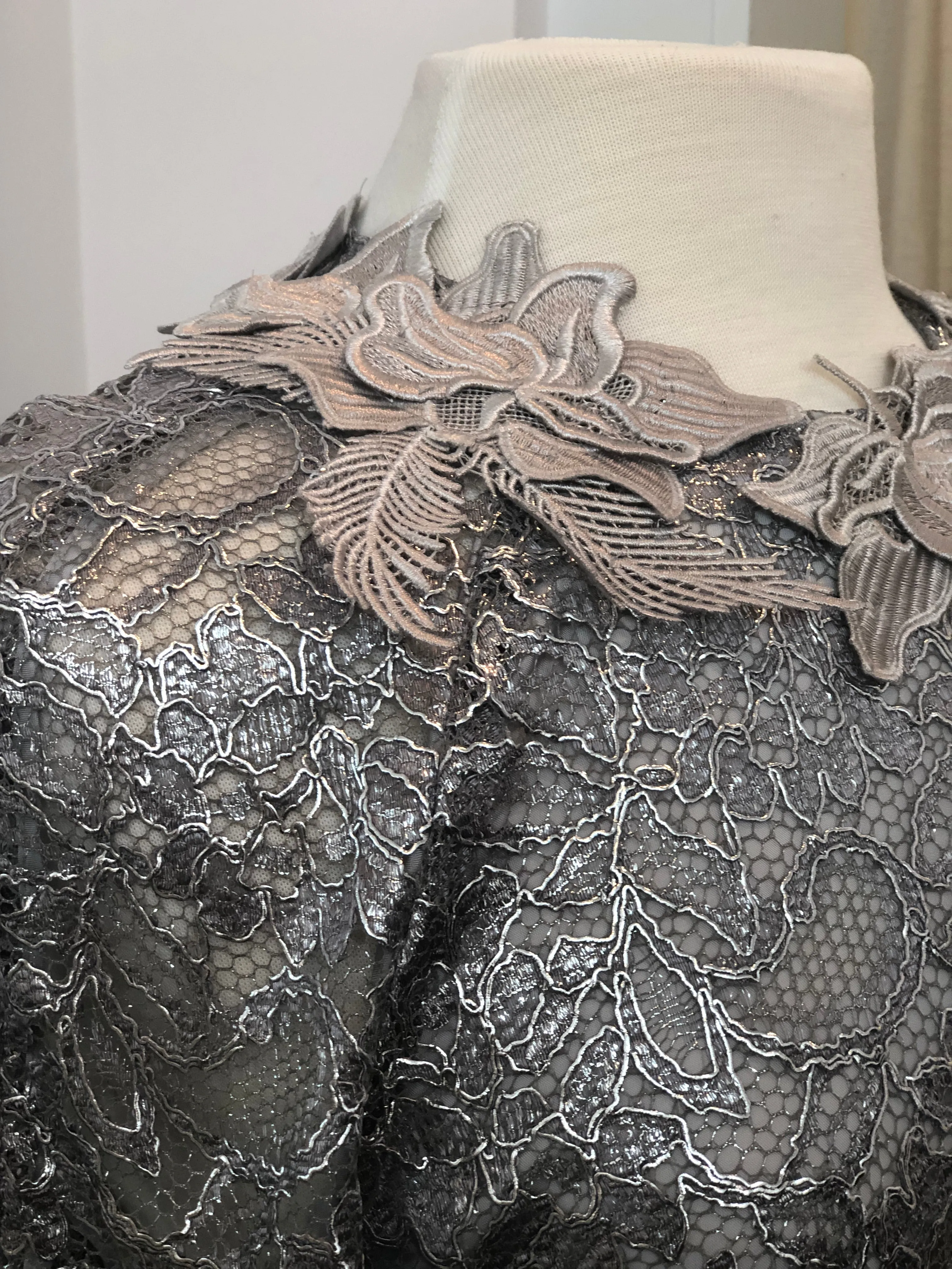 LM • Silver lace Cocktail dress