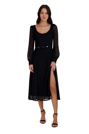 Long Sleeve Scoop Neck Dress