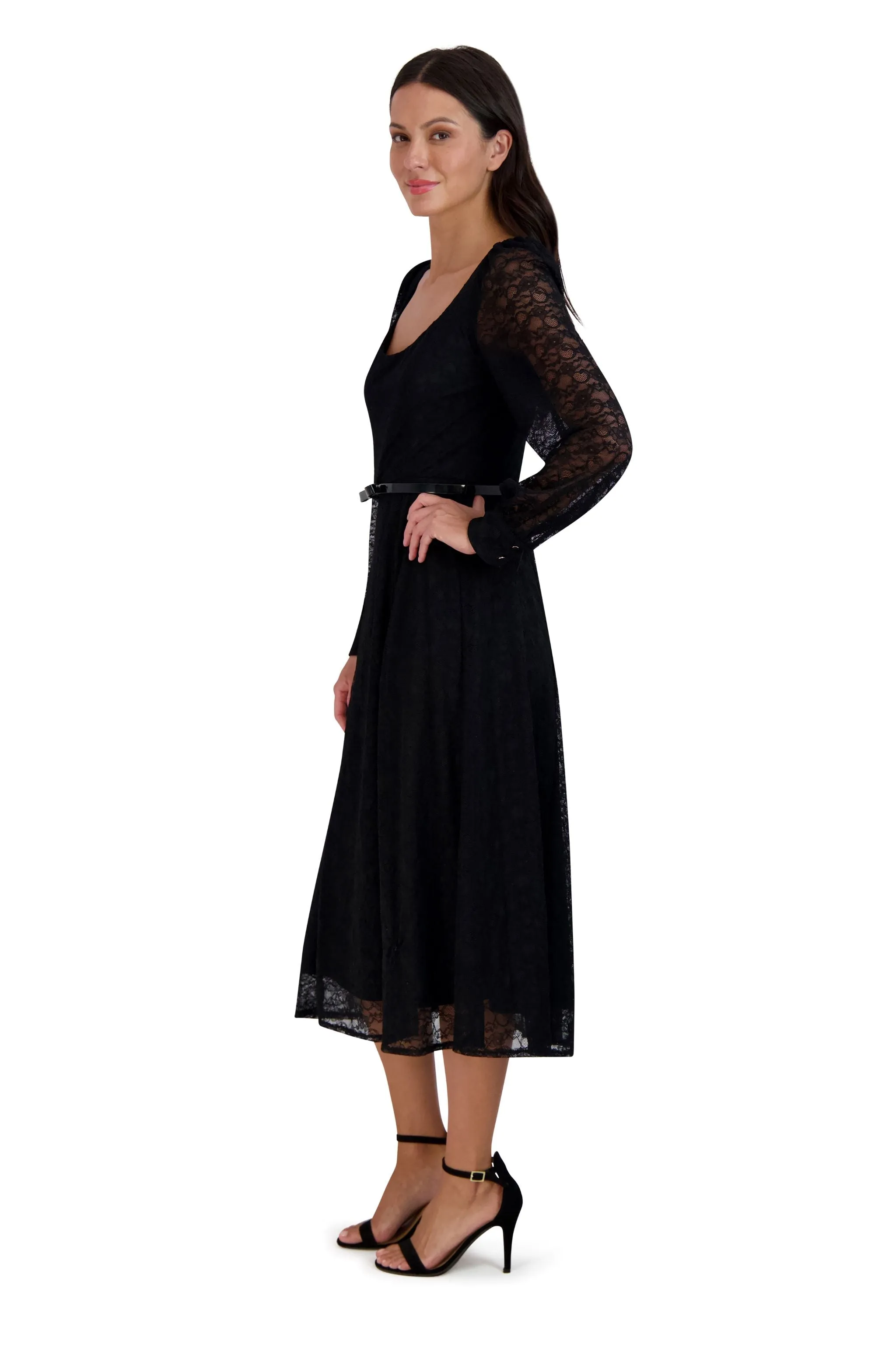 Long Sleeve Scoop Neck Dress