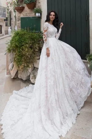 Long Sleeves Lace Bridal Gown 2020 vestido de casamento