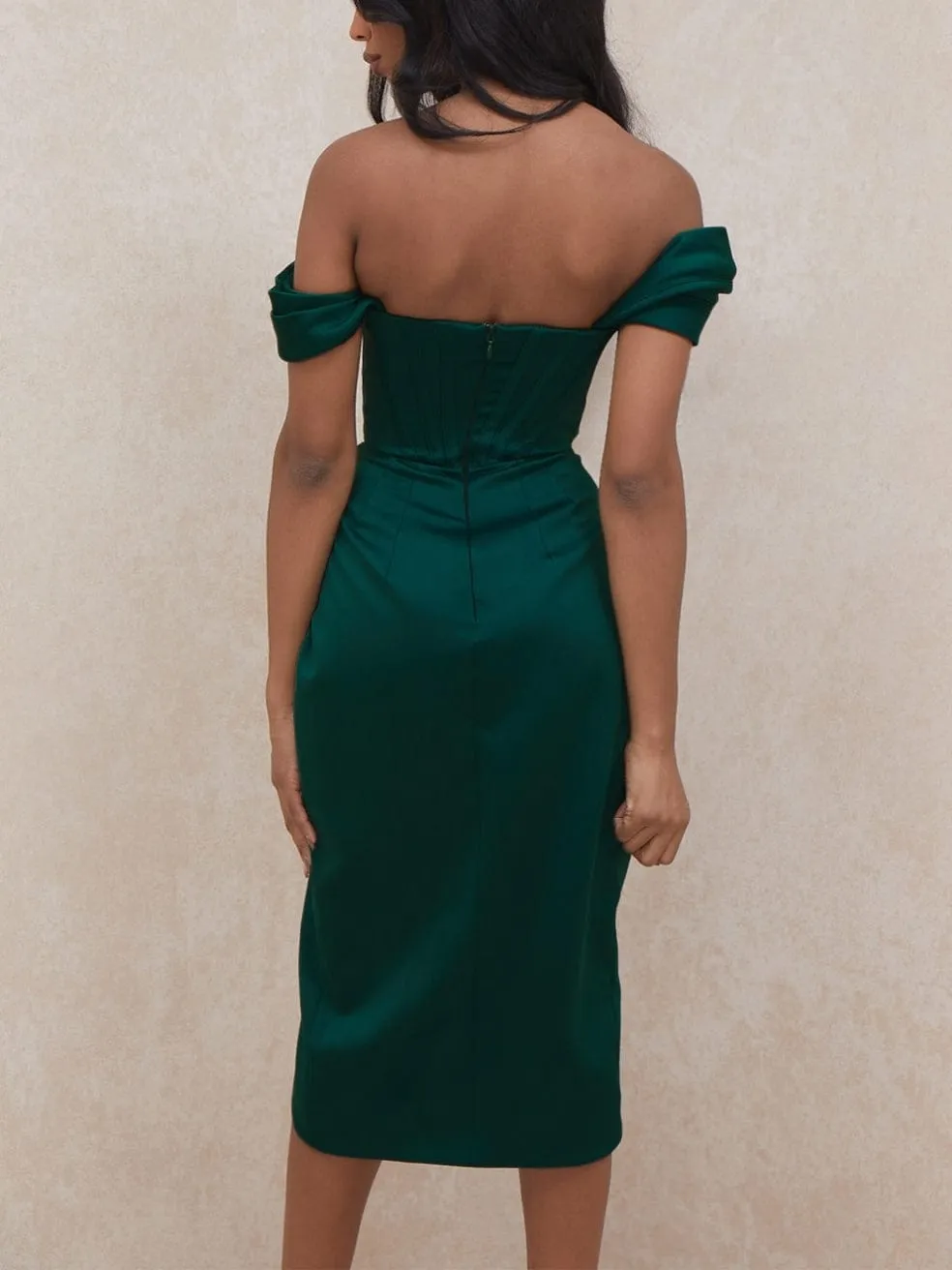 Loretta Corset Dress in Emerald