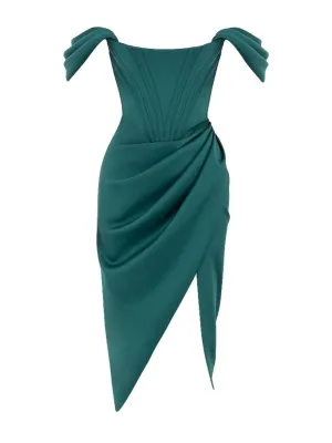 Loretta Corset Dress in Emerald