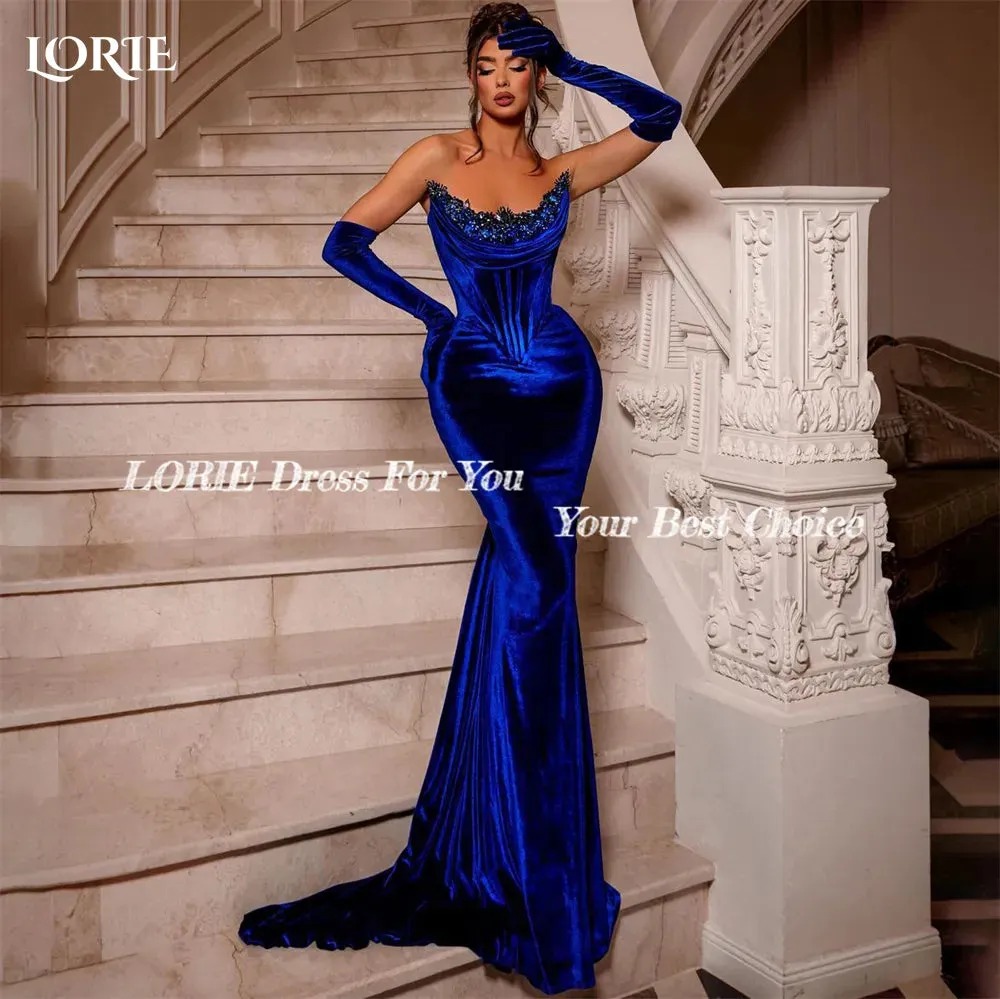LORIE Royal Blue Mermaid Evening Dresses