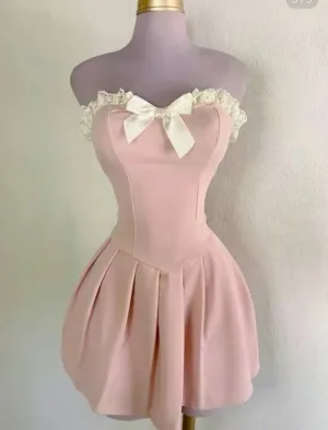 Lovely Pink Sweetheart A-Line Short Party Dresses Homecoming Dresses, D1121