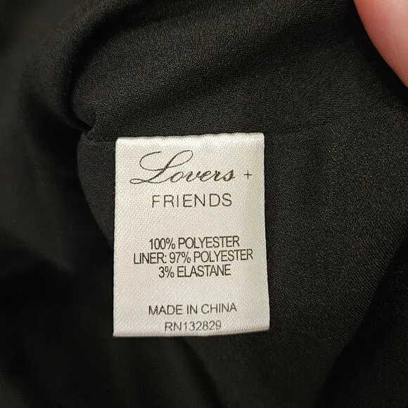 Lovers   Friends Dress Womens XS Fit &amp; Flare Cocktail Lace Open Back Pleated