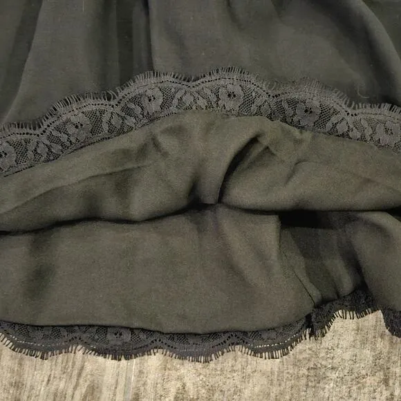 Lovers   Friends Dress Womens XS Fit &amp; Flare Cocktail Lace Open Back Pleated