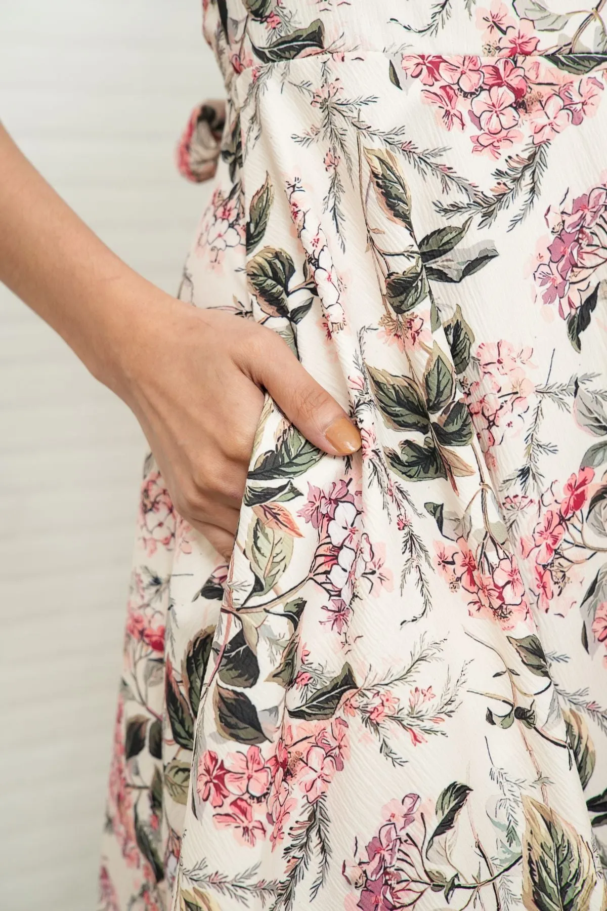 MAISIE Puff-Sleeve Babydoll Dress (Floral 2)