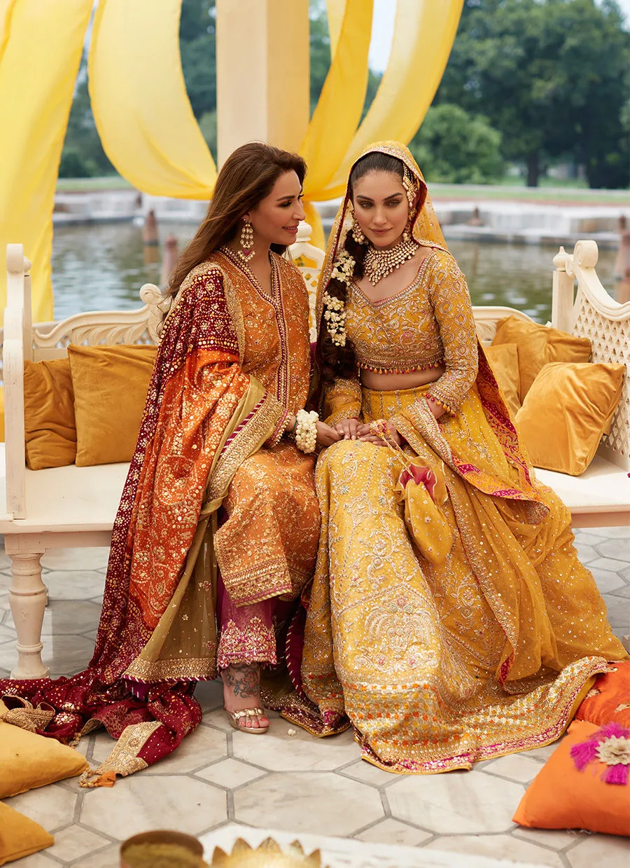 MARIGOLD BRIDAL LENGHA CHOLI