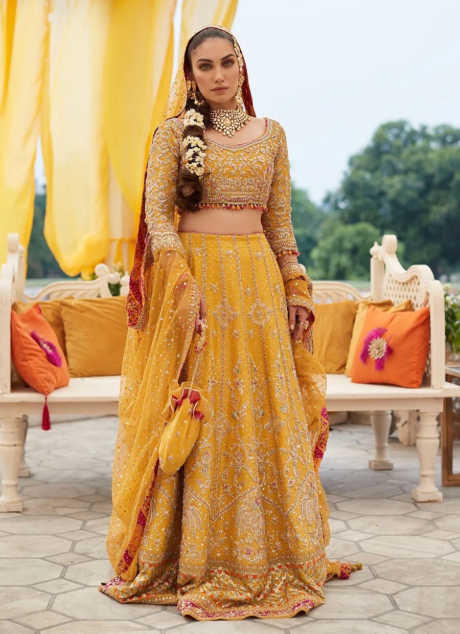 MARIGOLD BRIDAL LENGHA CHOLI