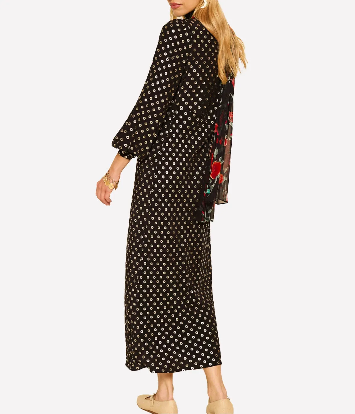 Mavis Dress in Shibori Gold