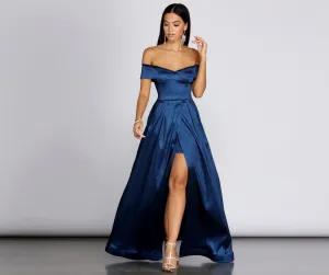 Megan Taffeta Off Charming The Shoulder Ball Gown