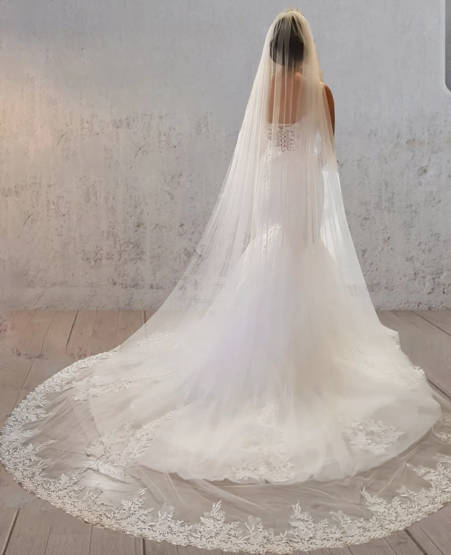 Mermaid Long Mermaid Lace Wedding Dresses Tulle Straps with Appliques