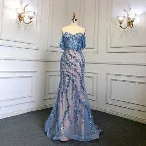 Mermaid Luxury Pink Evening Dresses Gowns Off The Shoulder