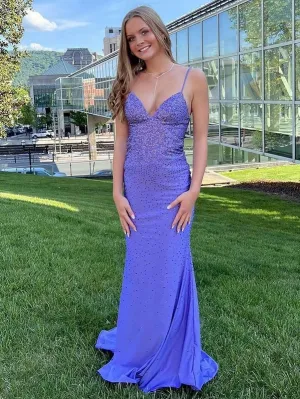 Mermaid V-Neck Long Prom Dresses