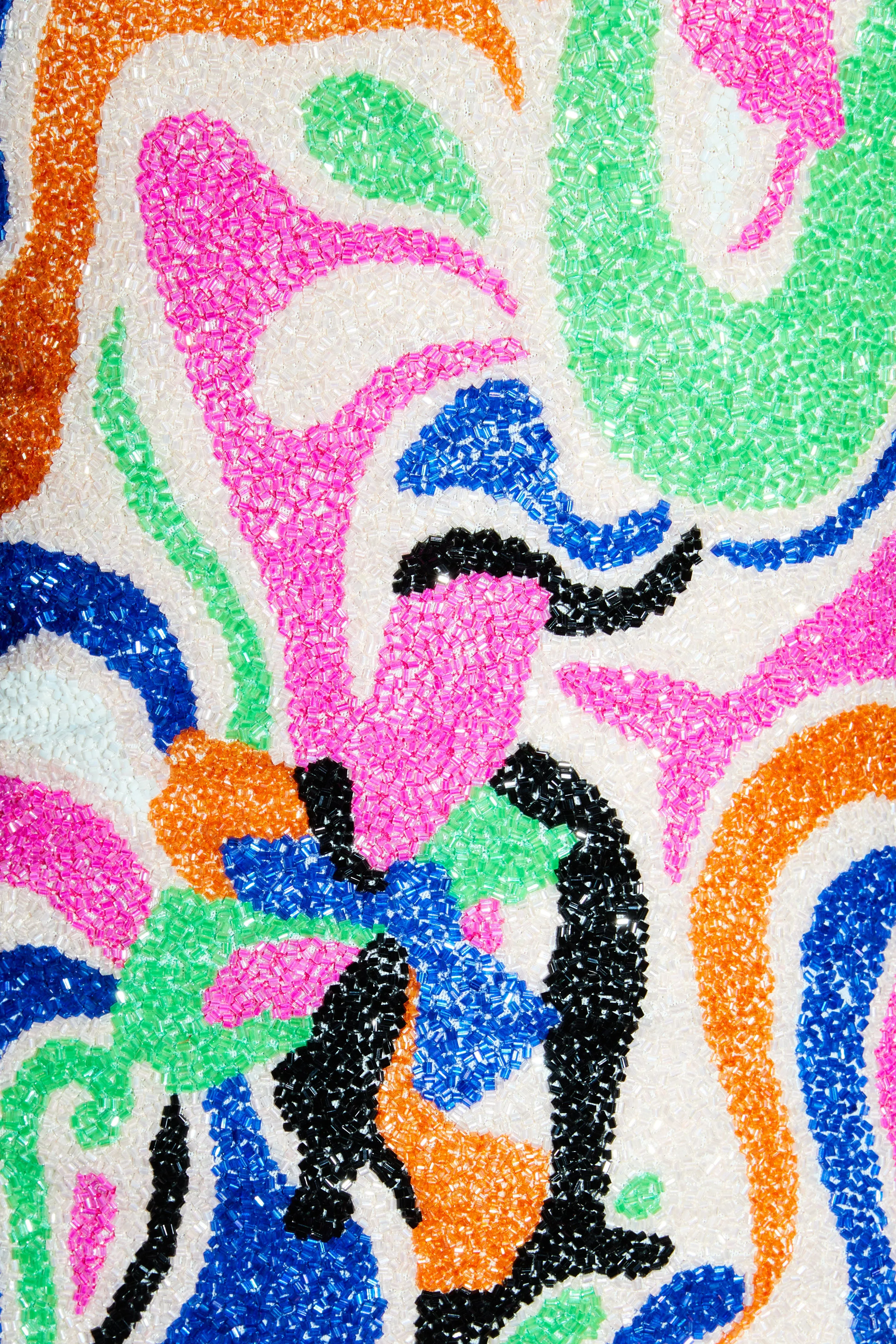 Miami Hand Beaded Mini Dress Multi colour